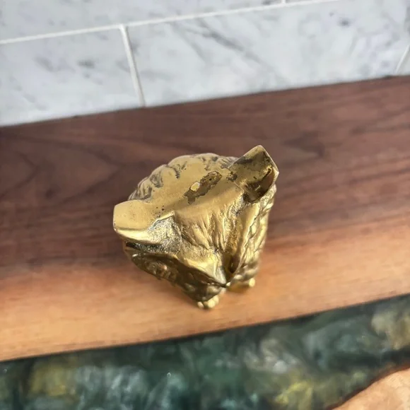 Vintage 4” Brass Owl Figurine - Picture 7 of 8